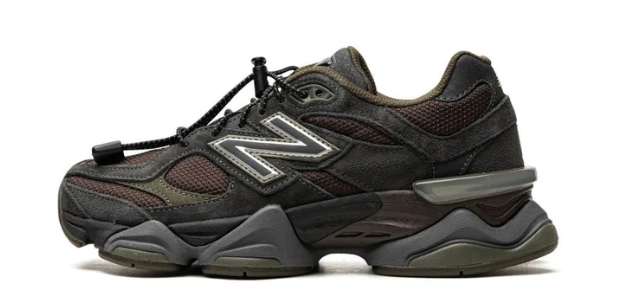 New Balance 9060 Black Top - Dark Moss